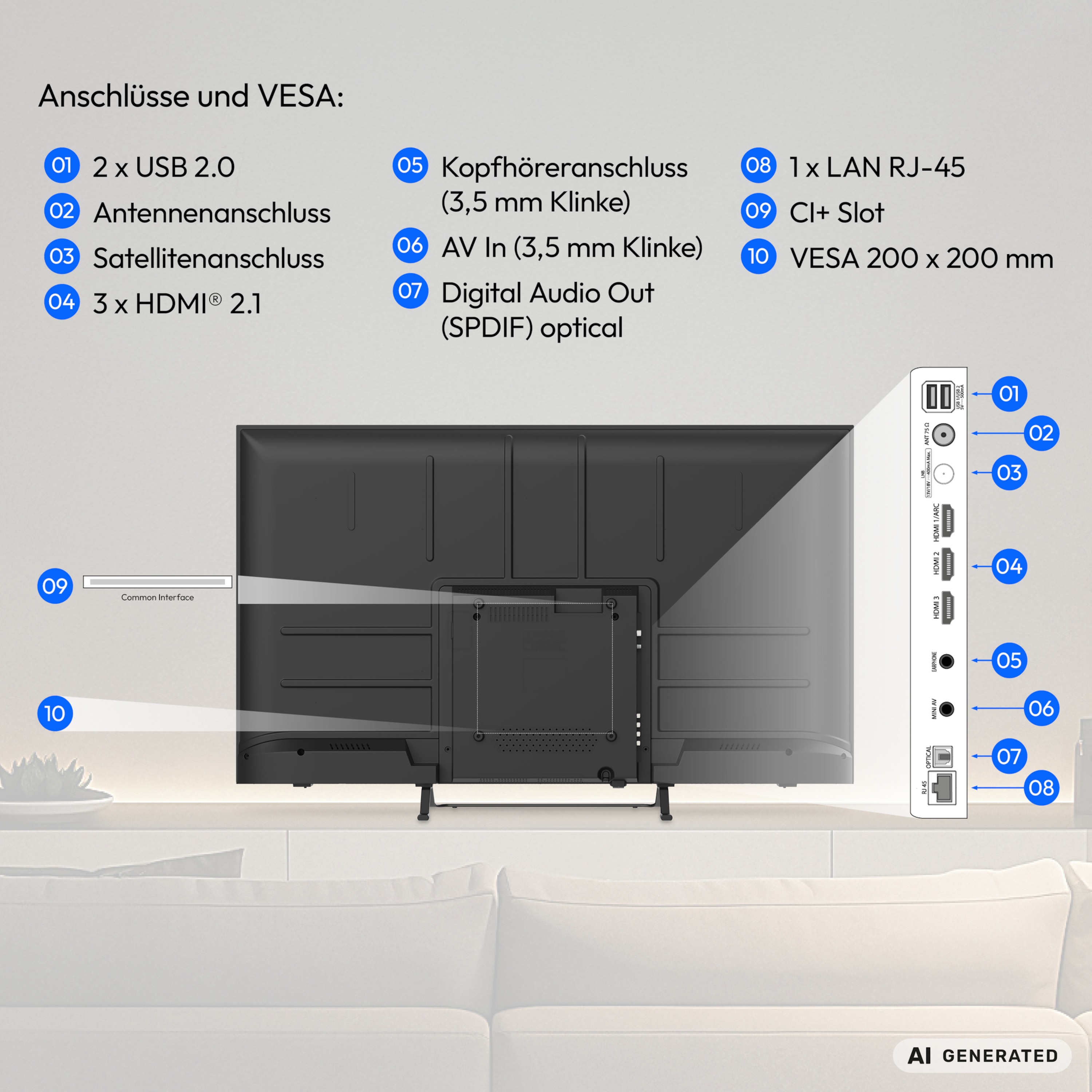 MEDION® LIFE MD 843401 Google TV™ (2026), 108 cm (43'') Ultra HD Display, HDR (High Dynamic Range), Dolby Vision®, MEMC, Bluetooth®, PVR ready, Netflix, Prime Video, Disney+, App Store