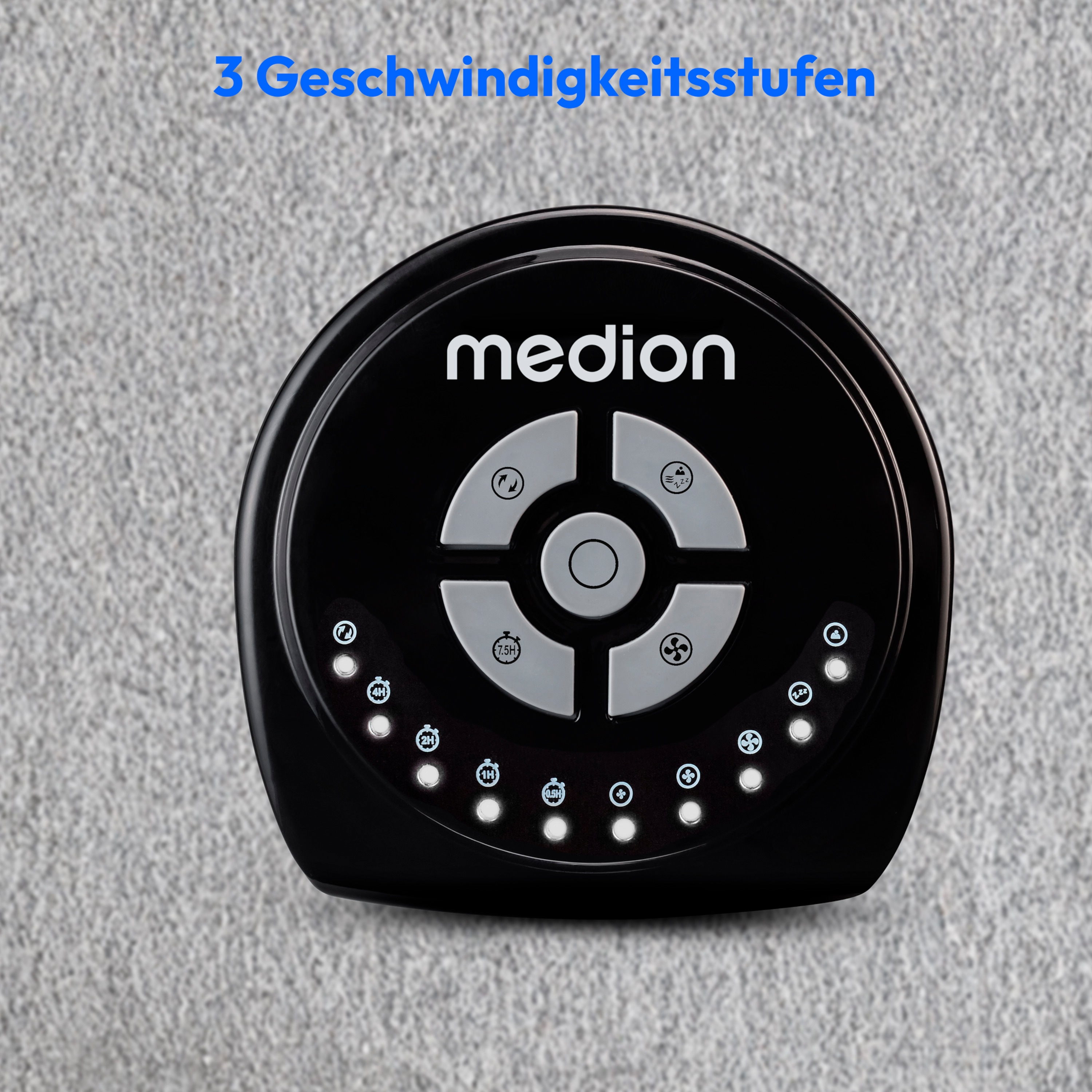 MEDION® LIFE E10 TF Turmventilator (MD 10319), 3 Geschwindigkeitsstufen, 45 Watt Leistung, zuschaltbare Schwenkfunktion, inkl. Fernbedienung