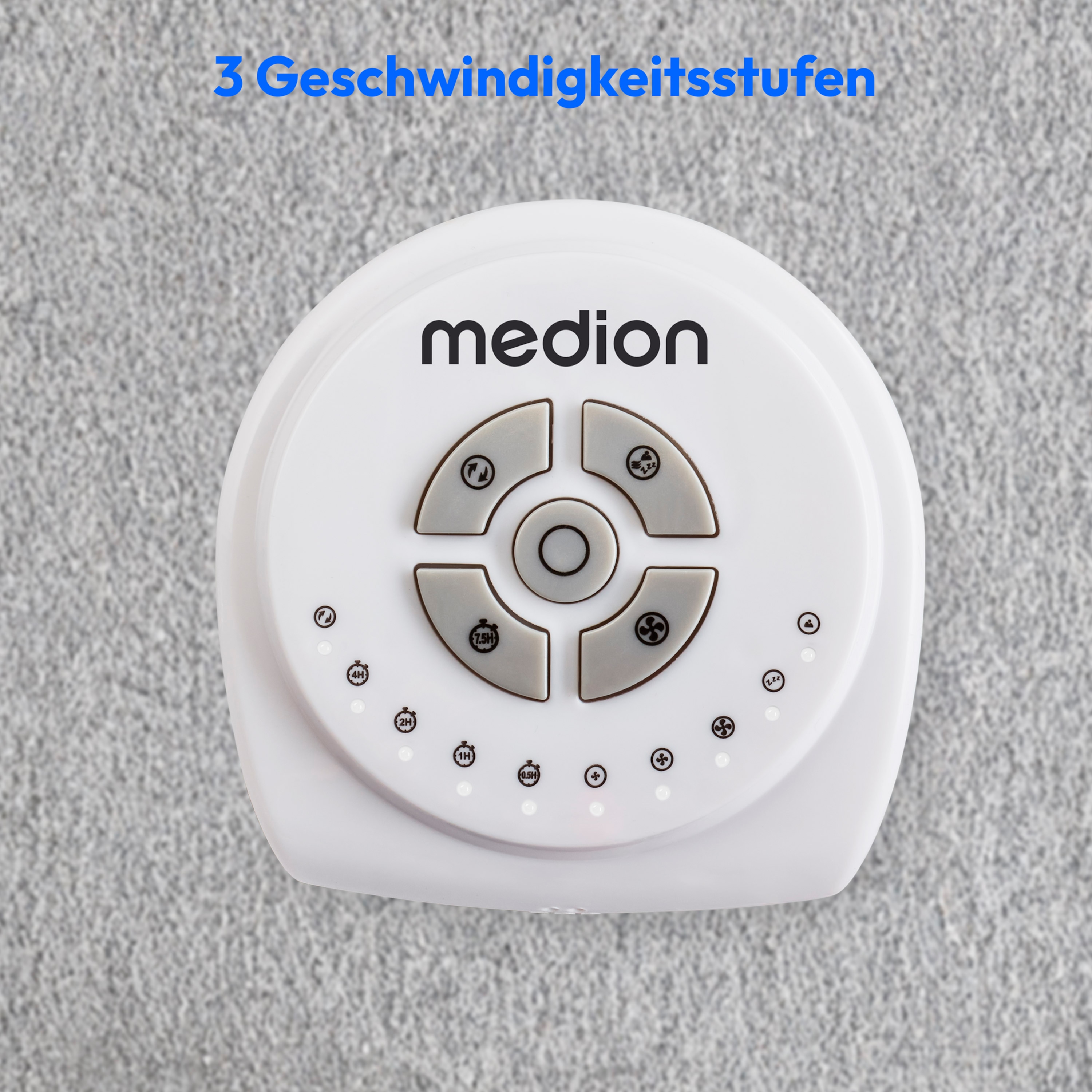 MEDION® LIFE E10 TF Turmventilator (MD 10319), 3 Geschwindigkeitsstufen, 45 Watt Leistung, zuschaltbare Schwenkfunktion, inkl. Fernbedienung