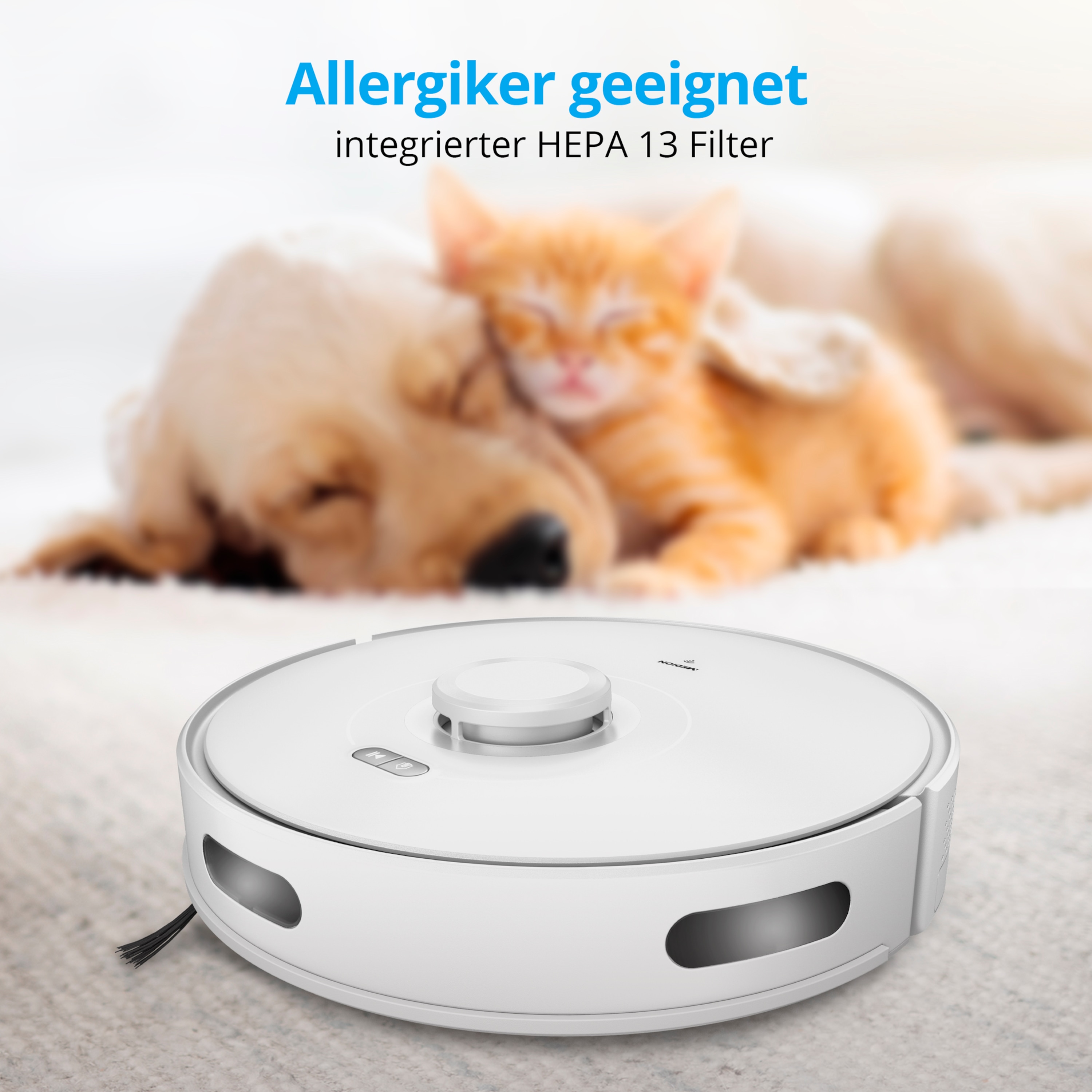 Medion® Bodenstaubsauger Medion MD11782 X10 SW, Saugroboter, Beutellos