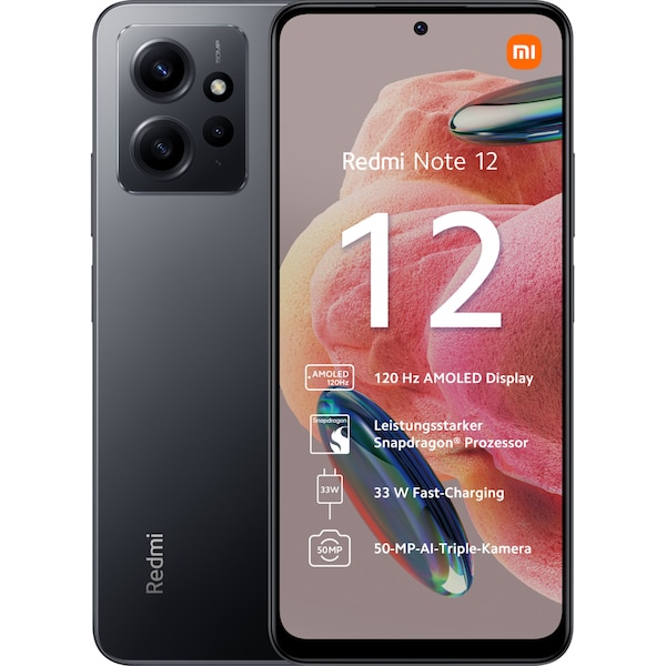 XIAOMI Redmi Note 12, 64 GB, Onyx Gray