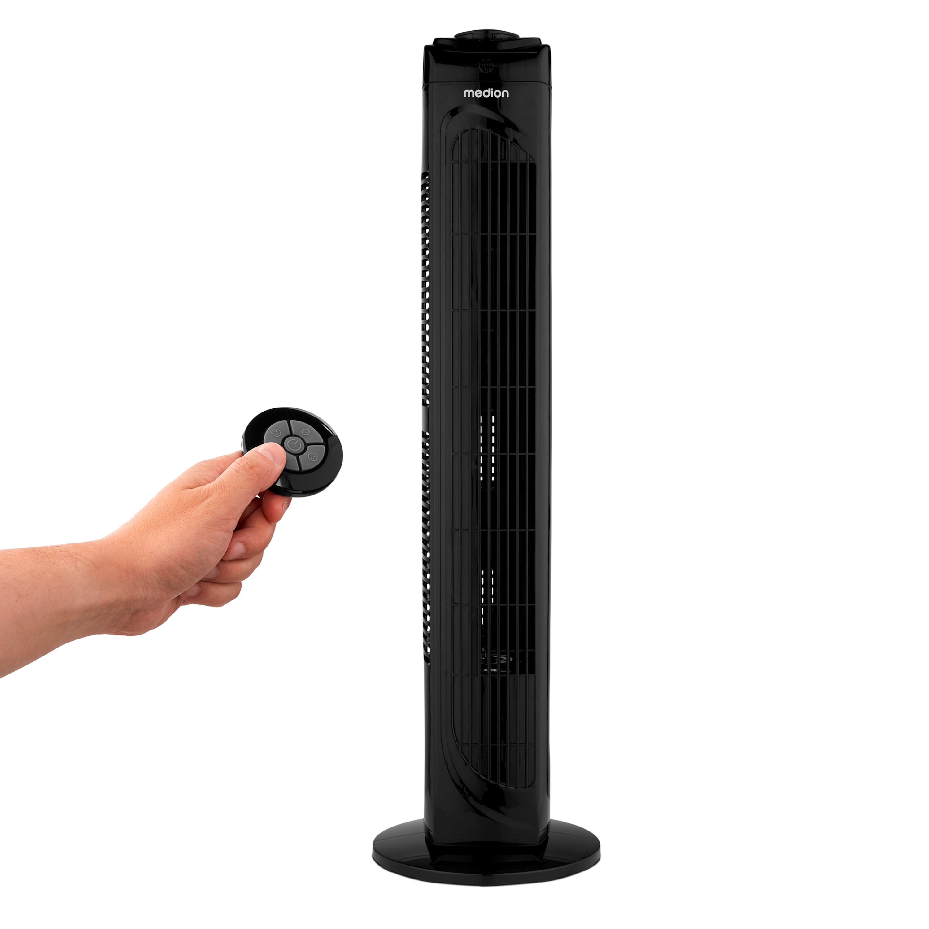 MEDION® LIFE E11 TF Turmventilator (MD 12067), 3 Geschwindigkeitsstufen, 45 Watt Leistung, Timerfunktion, inkl. Fernbedienung