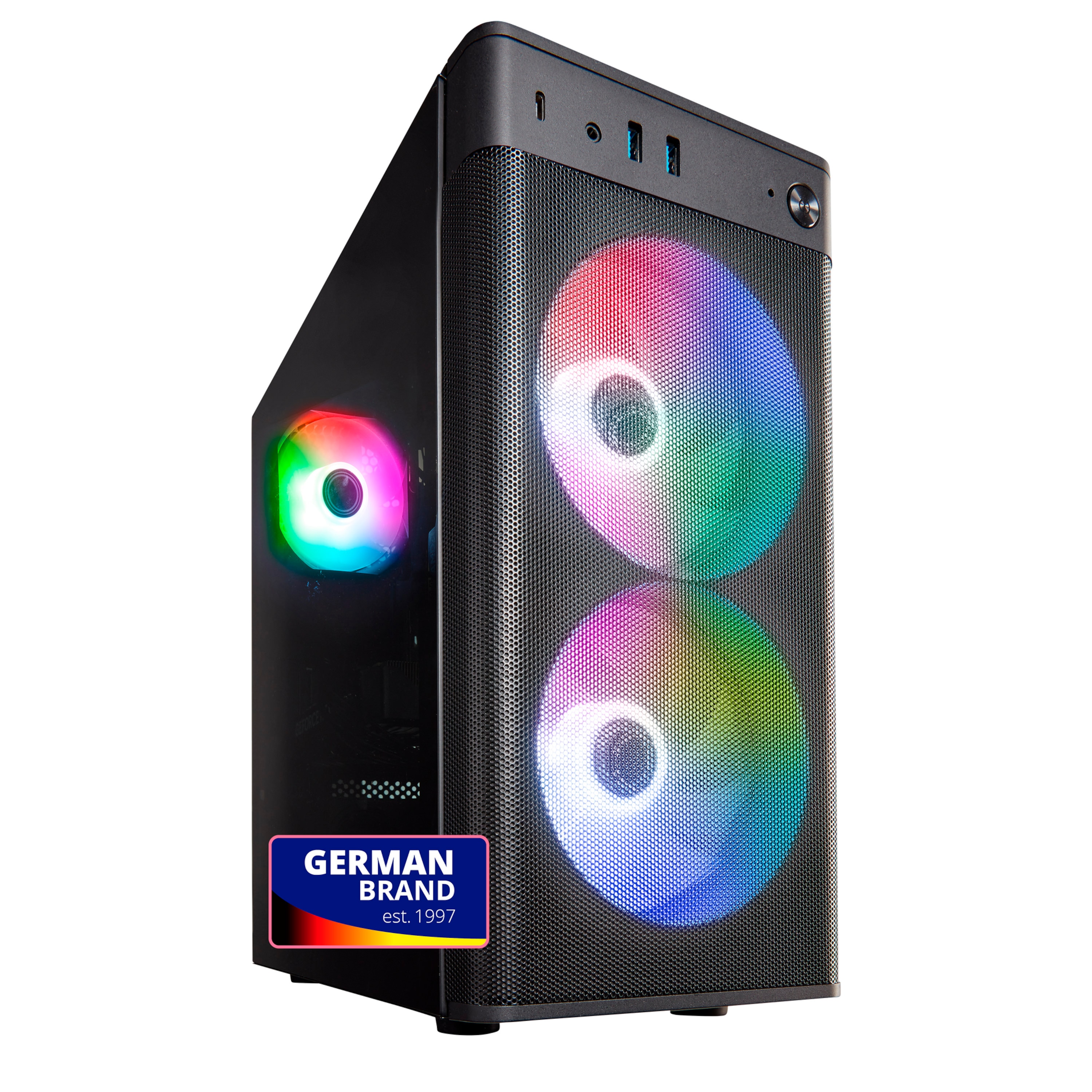 MEDION® ERAZER Recon E45 Core Gaming PC, AMD Ryzen™ 5 5500, Windows 11 Home, NVIDIA® GeForce RTX™ 4060, 1 TB SSD, 16 GB RAM