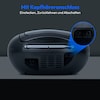 MEDION® LIFE® E65711 Boombox mit CD/MP3-Player, PLL-UKW Stereo-Radio, AUX, USB Anschluss, 2 x 12 W