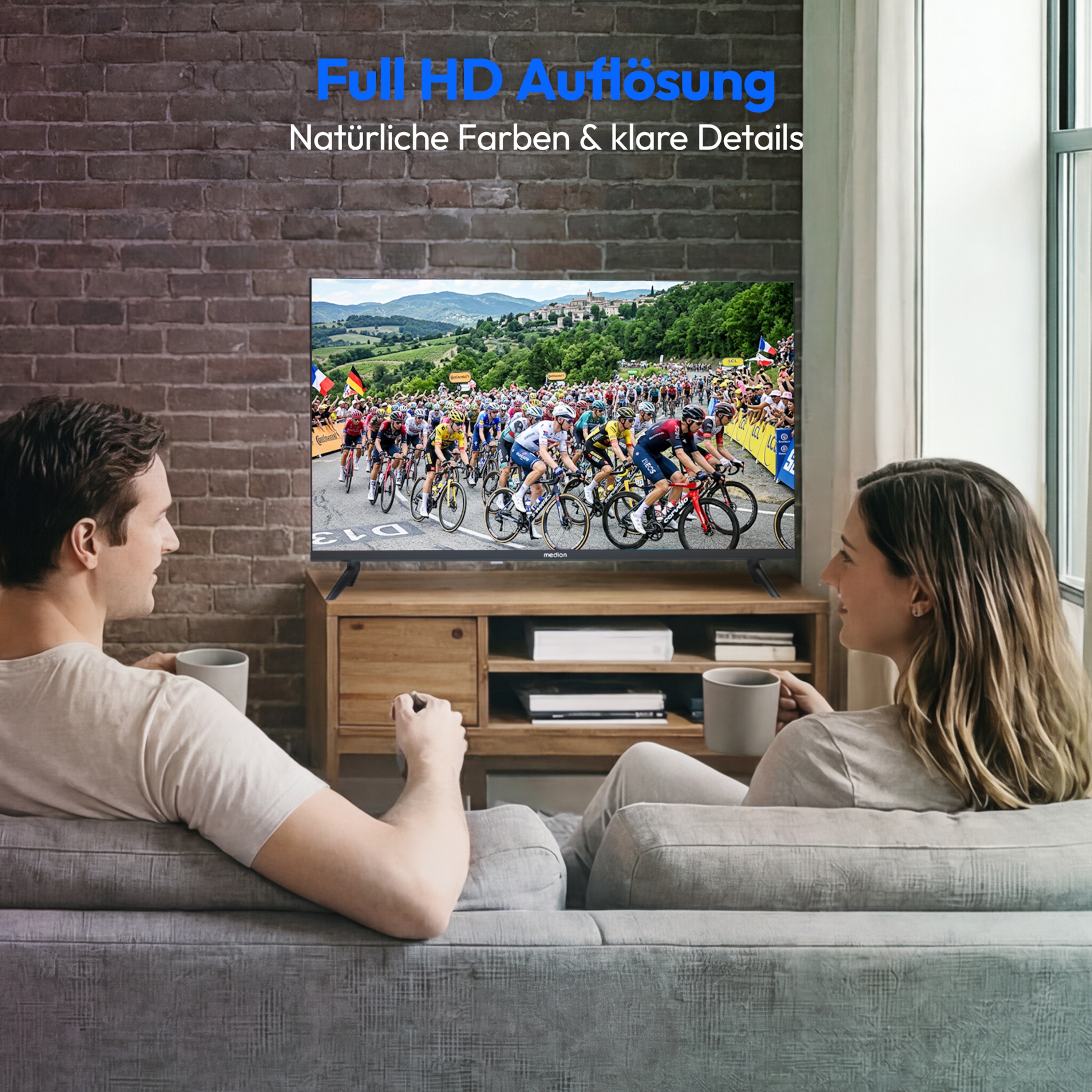 MEDION® LIFE MD 832102 Smart-TV - Modell 2026, 80 cm (32'') Full HD Display, PVR ready, HD Triple Tuner, VIDAA App Store, NETFLIX, Disney+, DAZN, Amazon Prime Video, Paramount+, Apple TV, Magenta TV, HBOmax, RTL+, Joyn App