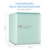 MEDION® Retro Mini-Kühlschrank MD 37171, 42 L Nutzinhalt, manuelle Temperaturkontrolle, höhenverstellbare Füße, stylisches Design