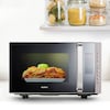 MEDION® LIFE® 3in1 Mikrowelle MD 17495, Kombination aus Mikrowelle, Grill und Ofen, 10 Automatikprogramme, edles Design