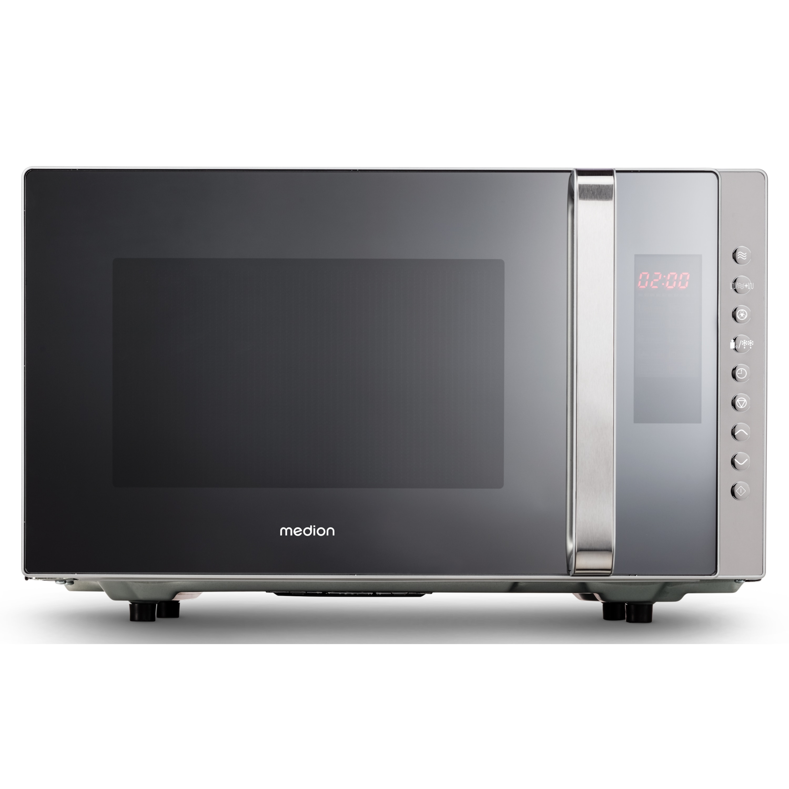 MEDION® LIFE® 3in1 Mikrowelle MD 17495, Kombination aus Mikrowelle, Grill und Ofen, 10 Automatikprogramme, edles Design