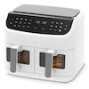 MEDION® LIFE® P20 XXL Twin Matt Doppelzonen-Heißluftfritteuse MD11760, 100 Rezepte in der Life+ App, 2 separate Garzonen, 9 Automatikprogramme, 8,7 L Gesamt-Nutzinhalt, 2.600 Watt, Temperatur einstellbar bis 200 °C
