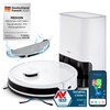 MEDION® Saugroboter mit Absaugstation X20 SW+, Wischfunktion, Lasernavigation, 3.000 Pa Saugkraft, No Go & Go Bereiche, präzise Kartenerstellung, mehrere Etagen, App-Steuerung