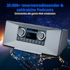 MEDION® LIFE® P85333 Stereo Internetradio, 7,1 cm (2,8'') TFT-Farbdisplay, über 25.000 Internet-Radiosender & viele Podcasts empfangen, DAB+/UKW Radio, Wecker, WLAN, Bluetooth®, Amazon Music, Spotify®-Connect, 2 x 6 W RMS