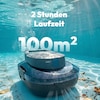 MEDION® LIFE PR1 Poolroboter (MD 100108), Bodenreinigung für Pools, One-Click-Bedienung, Selbstparkfunktion, 120 Min Akkulaufzeit, 2,2 L Filterkapazität, für 80–100 m², inkl. Ladegerät und Haken