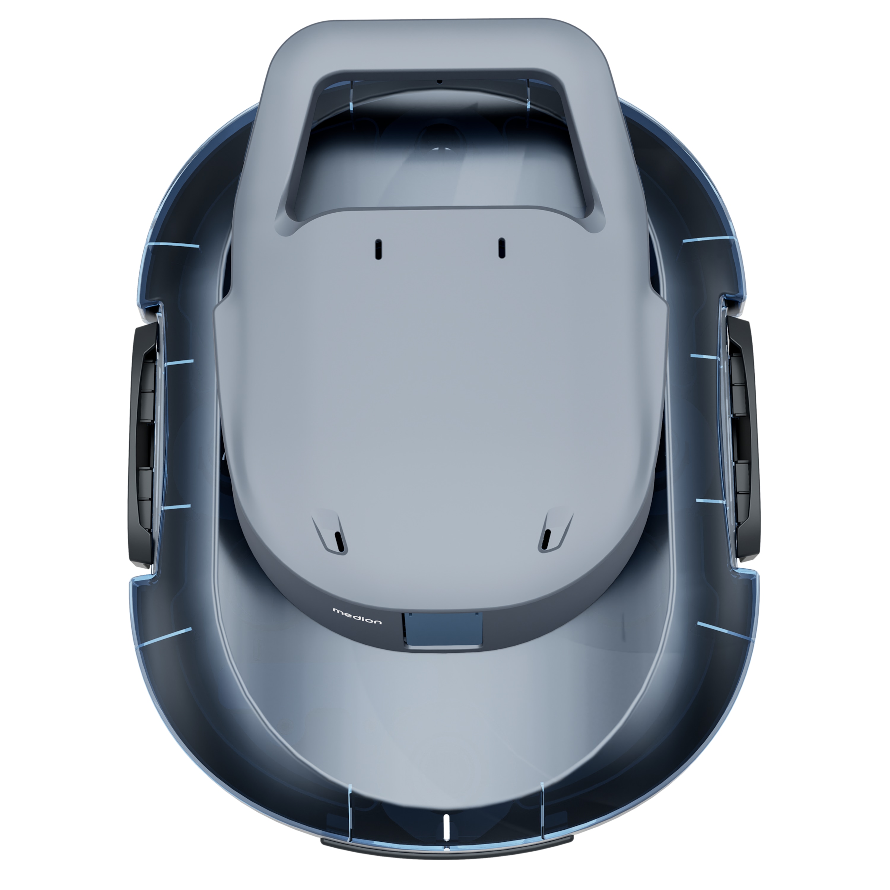 MEDION® LIFE PR1 Poolroboter (MD 100108), Bodenreinigung für Pools, One-Click-Bedienung, Selbstparkfunktion, 120 Min Akkulaufzeit, 2,2 L Filterkapazität, für 80–100 m², inkl. Ladegerät und Haken