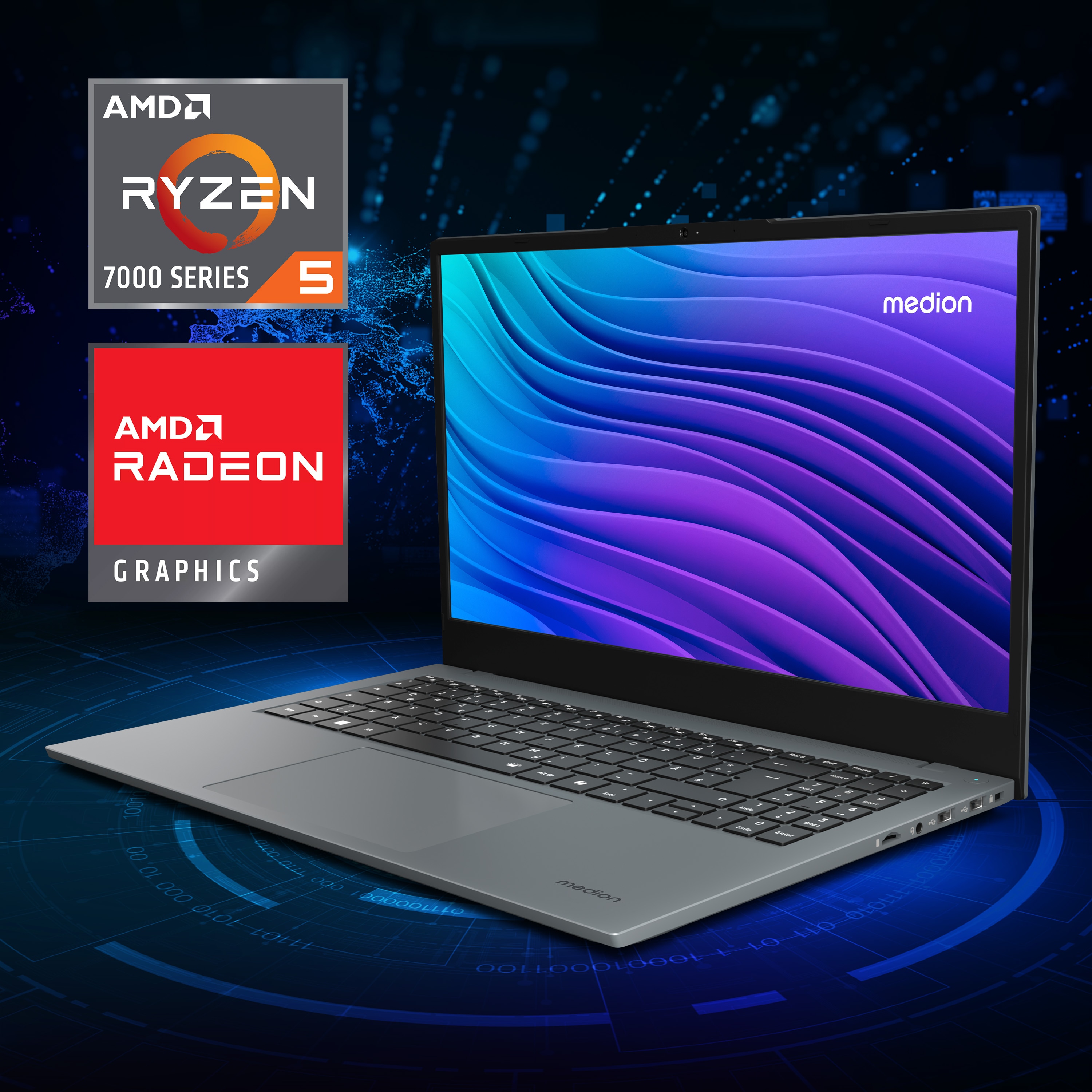 MEDION Avantum 15 E1, AMD Ryzen™ 5 7430U, Windows&nbsp;11&nbsp;Home, 39,6 cm (15,6'') FHD Display, 1 TB SSD, 32 GB RAM