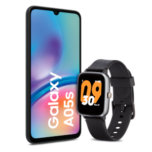 SAMSUNG Galaxy A05s, 64 GB, Black + MEDION LIFE P4000 GPS Fitnesswatch