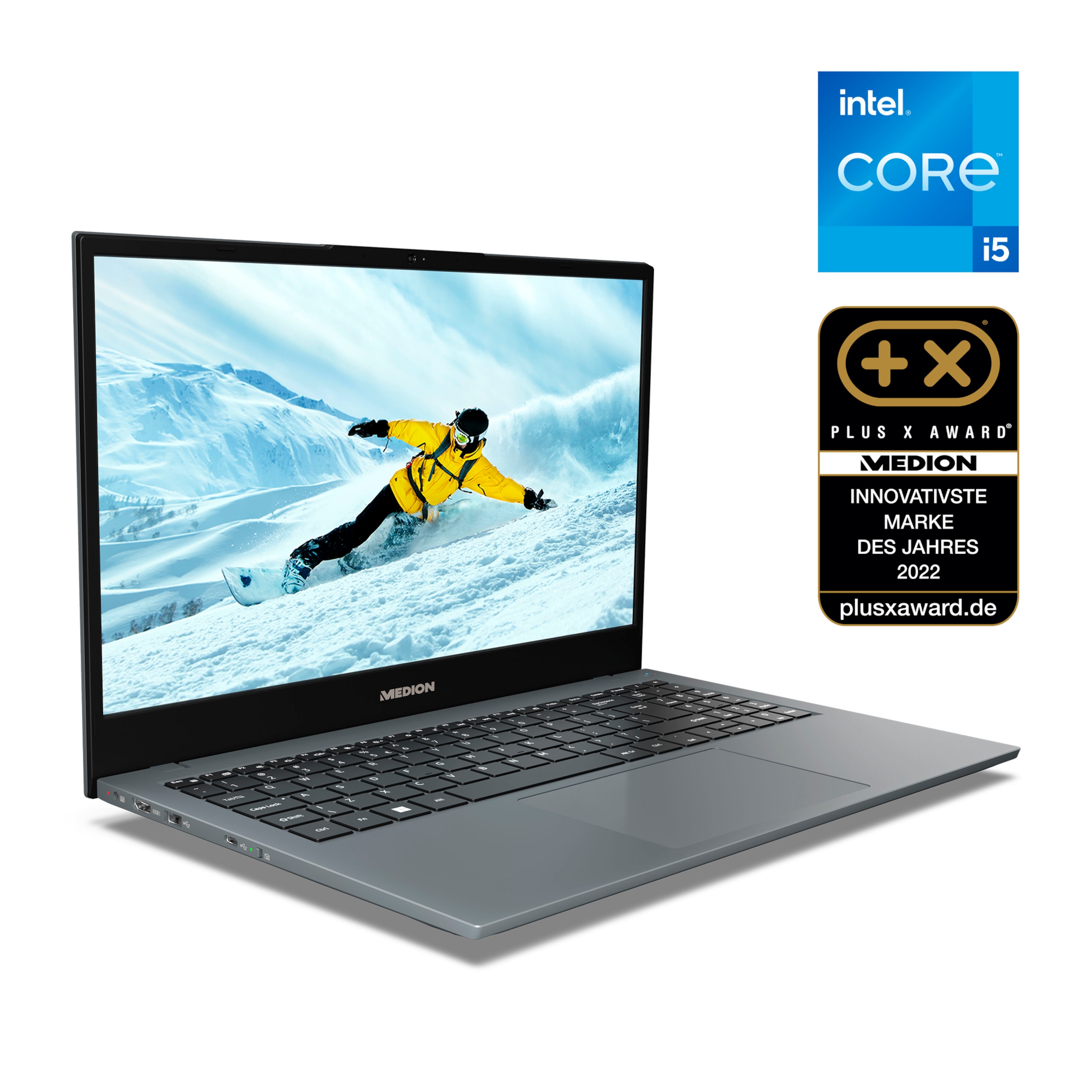 MEDION® E16423 Laptop, Intel® Core™ i5-1155G7, Windows 11 Home, 40,6 cm (16,0'') FHD+ Display, Intel® UHD Grafik, 1 TB SSD, 8 GB RAM  (B-Ware)