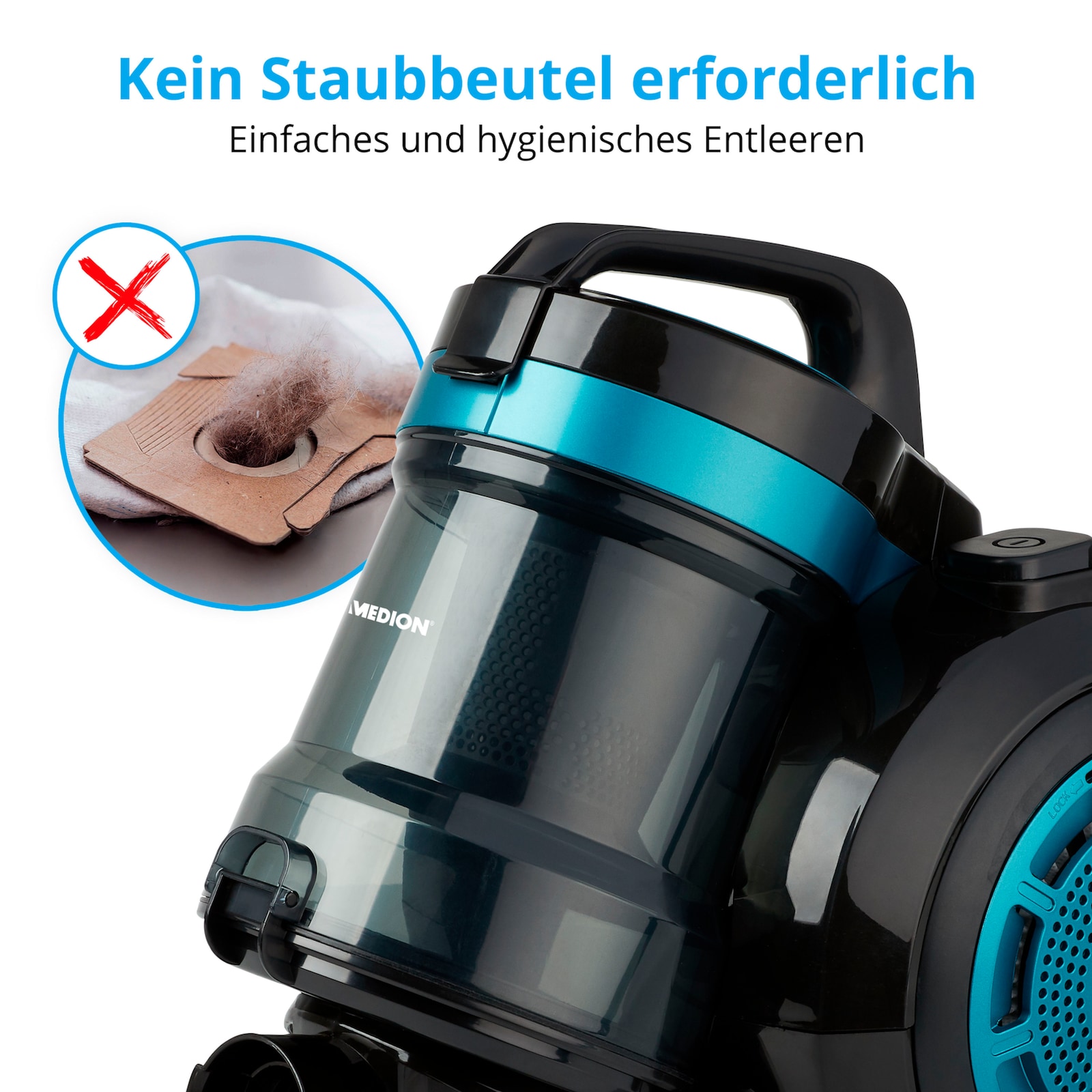 Eerio ECO Zyklon Staubsauger 600 Watt Leistung