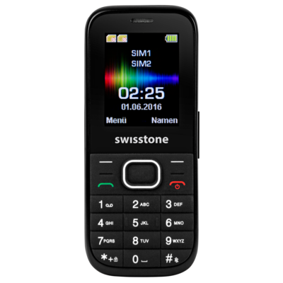 SWISSTONE SC 225 Mobiltelefon, Schwarz