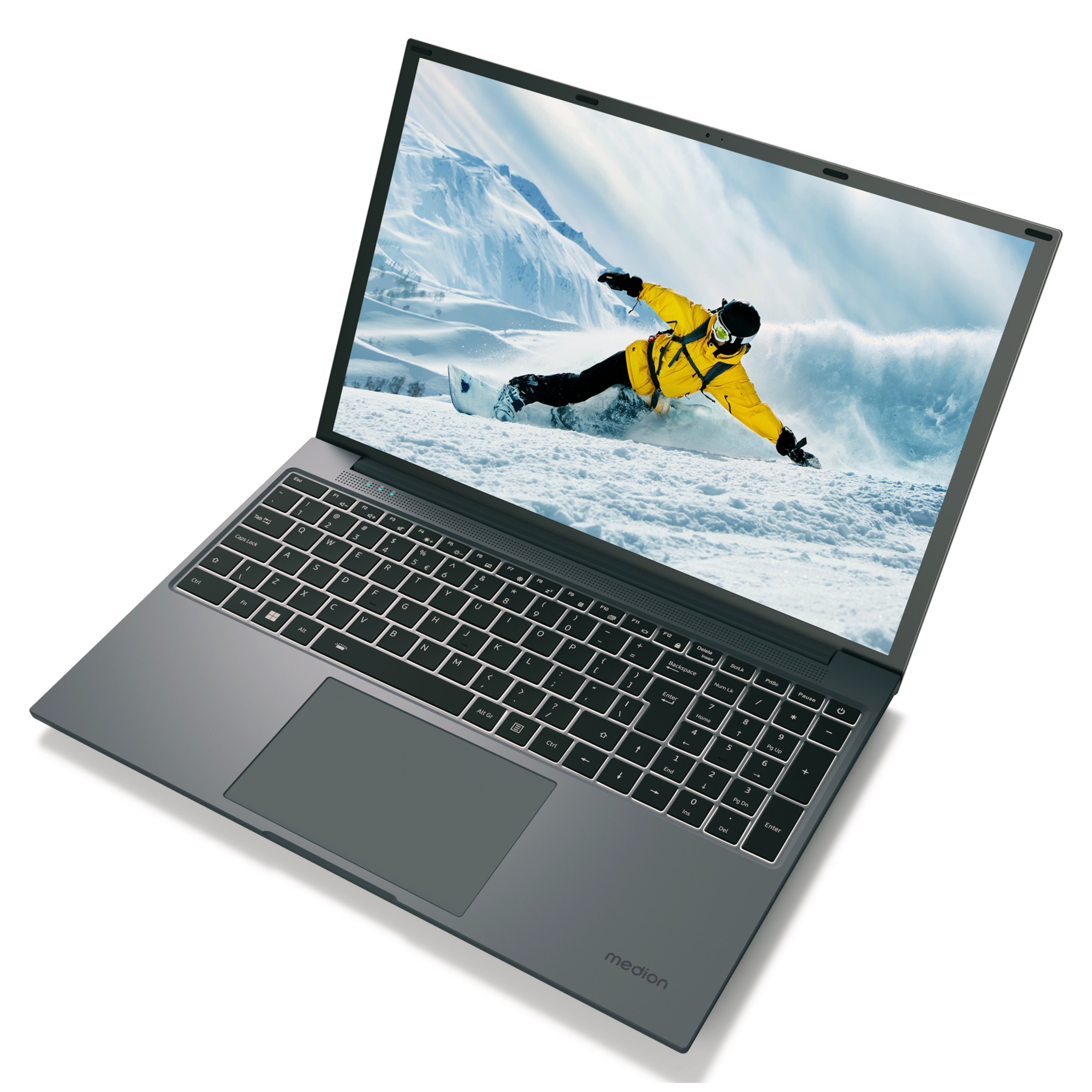 MEDION® E16433 Laptop, Intel® Core™ i3-1215U, Windows 11 Home, 40,6 cm (16,0'') FHD+ Display, Intel® UHD Grafik, 512 GB SSD, 8 GB RAM