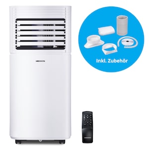 MEDION® LIFE® E900 Mobiele airconditioner MD 37387 | energie-efficiëntieklasse A | koelen, ontvochtigen en ventileren | koelvermogen 9.000 BTU | koelmiddel R290 | max. 32m²