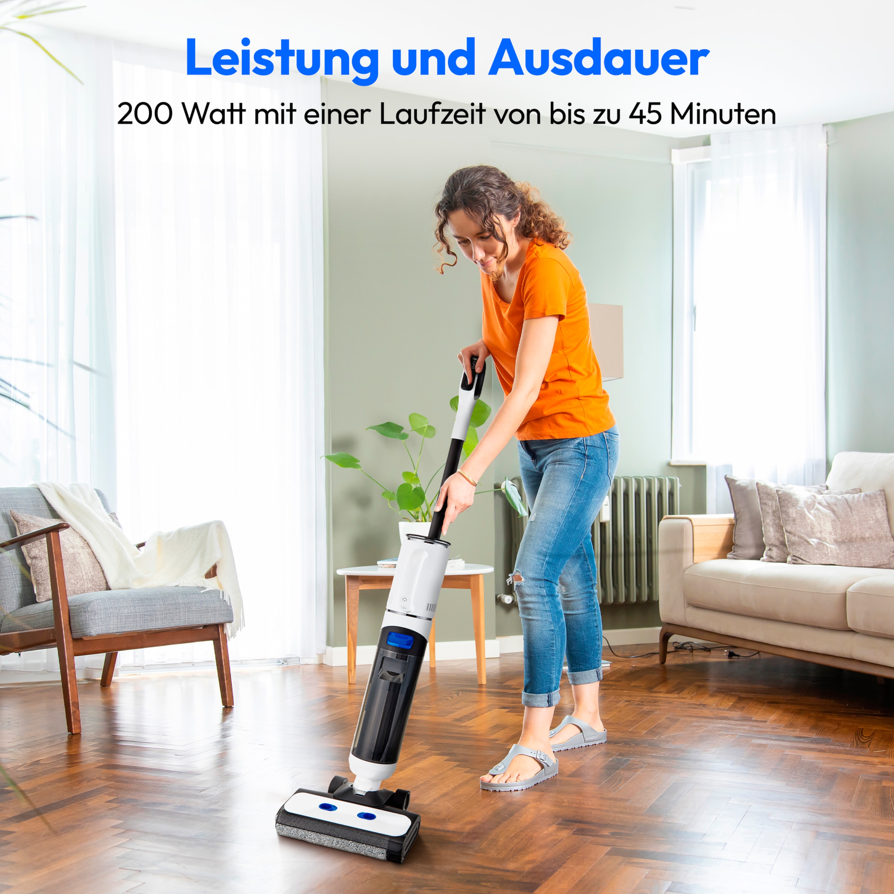 MEDION® LIFE H30 2in1 Nass Trockensauger, getrennter Frischwasser- und Schmutzwassertank, Selbstreinigungs- und Trocknungsfunktion, LED-Display, geeignet für alle Hartböden
