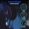 MEDION® ERAZER Mage P20 Gaming Headset, klasse Klangqualität mit ES9260Q Soundchip, flexibles & abnehmbares Mikrofon, RGB, Kabelbedienelement