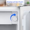 MEDION® LIFE Mini-Kühlschrank mit Eisfach und Schloss MD370001, 42 L Gesamtnutzinhalt (Kühlteil 37 L & Eisfach 5 L), wechselbarer Türanschlag, Schloss, geringer Geräuschpegel
