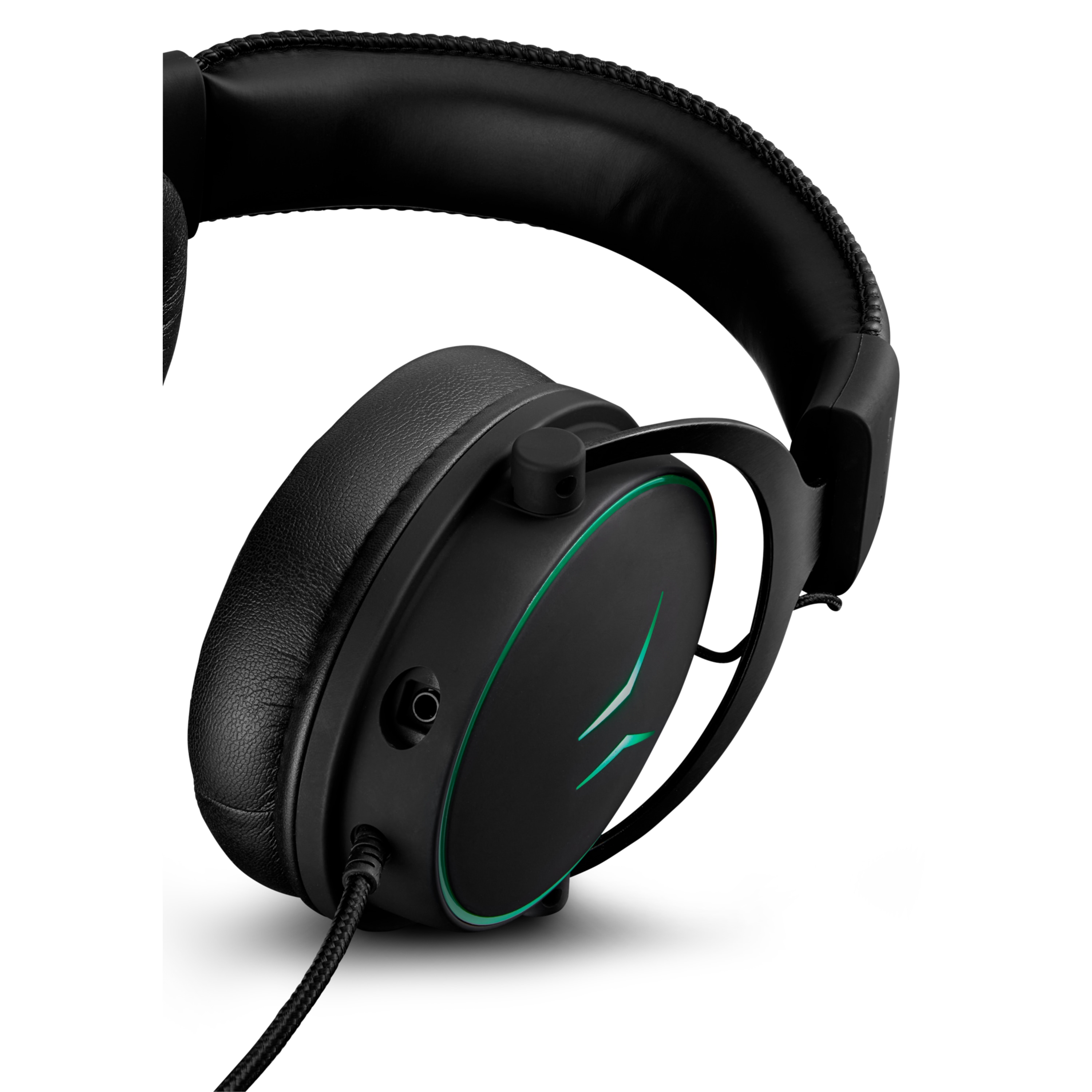 MEDION® ERAZER Mage P20 Gaming Headset, klasse Klangqualität mit ES9260Q Soundchip, flexibles & abnehmbares Mikrofon, RGB, Kabelbedienelement