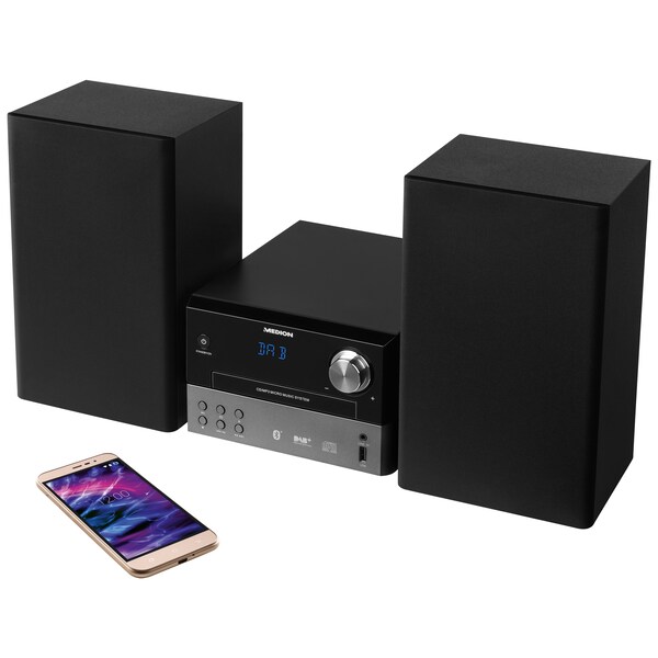 Medion Micro Audio System Mit Dab+ Und Bluetooth Funktion MEDION® LIFE® P64190 Micro-Audio-System mit DAB+ und Bluetooth®, CD/MP3