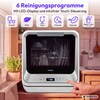 MEDION® LIFE Mini Geschirrspüler DWT20 (MD370764), silber, für 2 Maßgedecke, 6 Reinigungsprogramme, mit und ohne Wasseranschluss, Startzeitvorwahl
