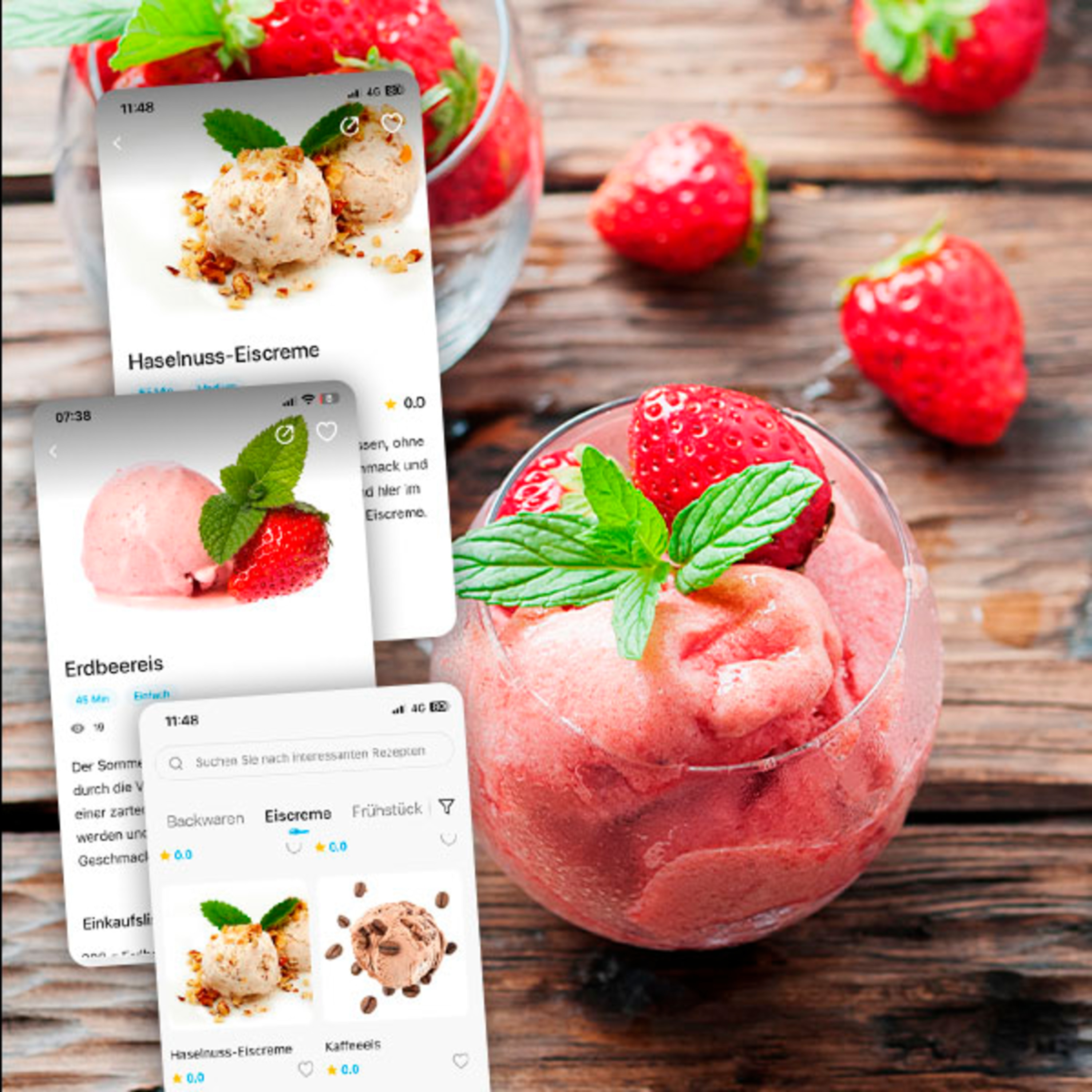 Zahlreiche Rezepte per App