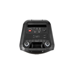 MEDION® LIFE PE-1 Pure Partylautsprecher, PLL-UKW Radio, Bluetooth® 5.4, satter Sound, verschiedene Lichteffekte, X-Bass Bassanhebung, inkl. Mikrofon, 2 x 25 W RMS Ausgangsleistung