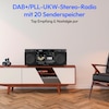 MEDION® LIFE® P66538 Retro-Boombox, DAB+/PLL-UKW Radio, Bluetooth® 5.3 für das Abspielen von Smartphone & Co, CD-Player, Kassettendeck, X-Bass Funktion, 2 x 10 W RMS