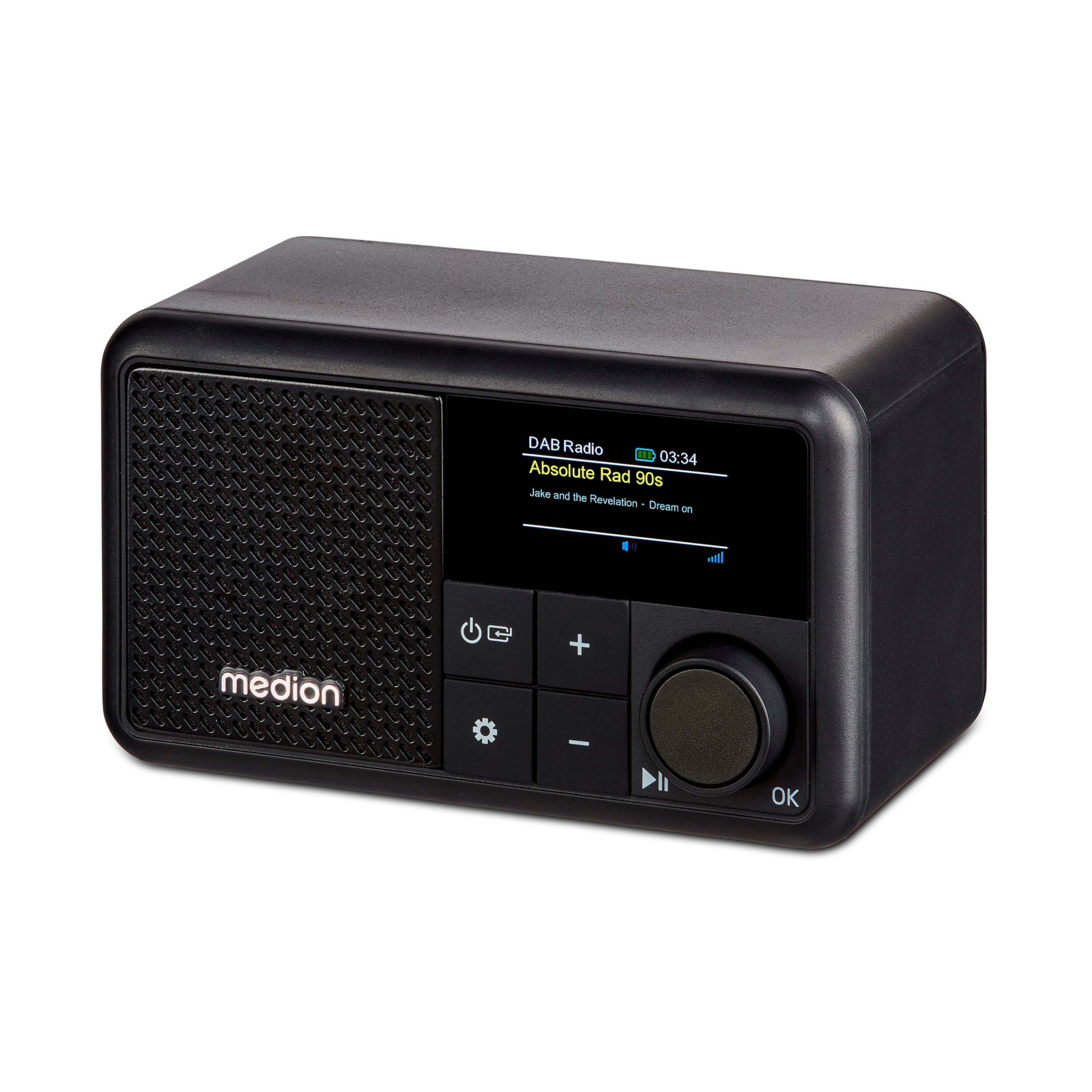 MEDION® LIFE® S66822 Tragbares DAB+ Radio, Farb-TFT Display 3,73 cm (1,47''), DAB+/UKW-Radio (je 40 Senderspeicher), Bluetooth® 5.3, integrierter Akku, extra kompakt, 2 W RMS