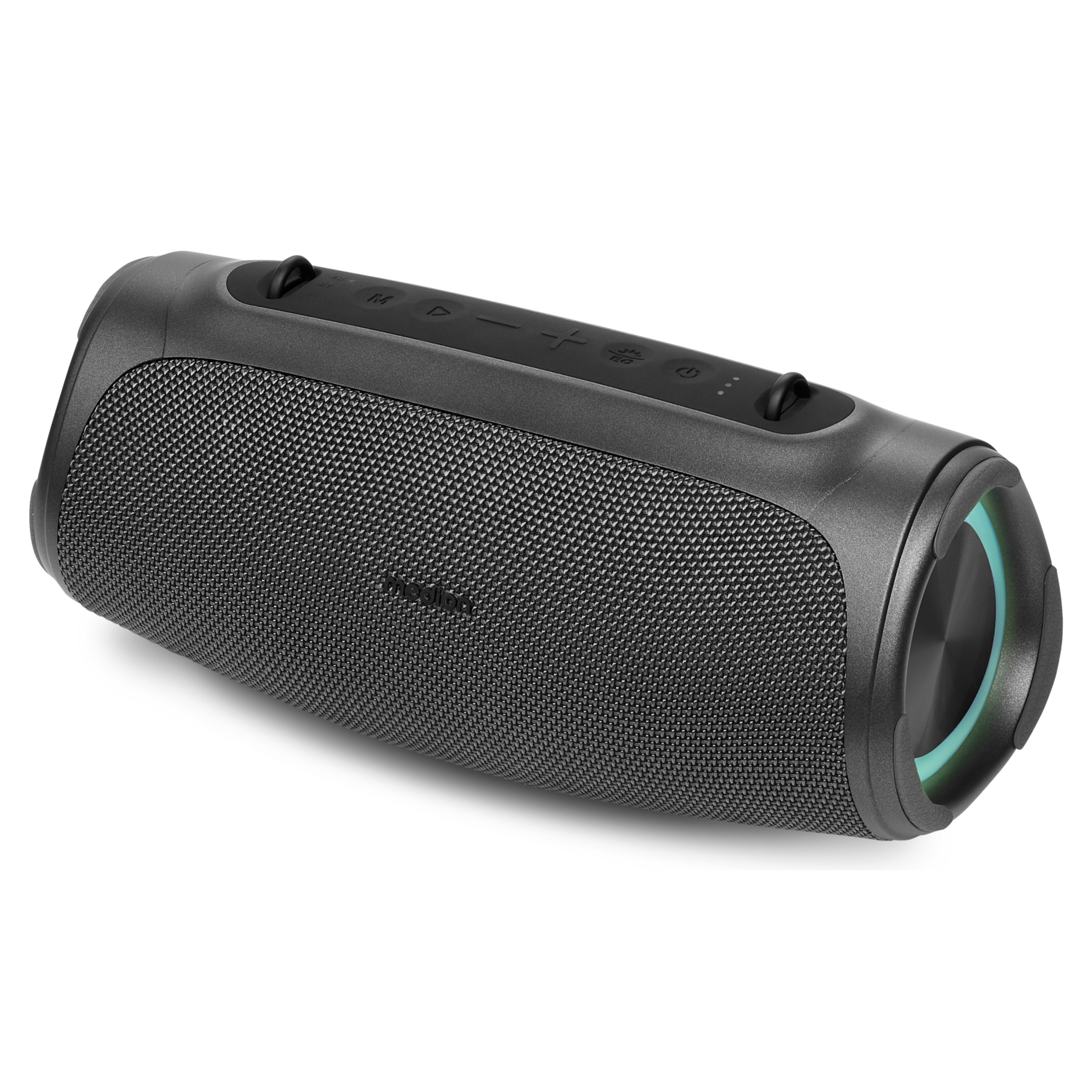 MEDION® LIFE® P61746 Tragbarer Bluetooth® Lautsprecher M, Dual Illuminated (RGB-Lichteffekte), Bluetooth® 5.3, integrierter Akku mit bis zu 42 Stunden Laufzeit, robustes & mobiles Design, 2 x 15 W RMS