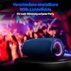 MEDION® LIFE® P61746 Tragbarer Bluetooth® Lautsprecher M, Dual Illuminated (RGB-Lichteffekte), Bluetooth® 5.3, integrierter Akku mit bis zu 42 Stunden Laufzeit, robustes & mobiles Design, 2 x 15 W RMS