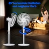 MEDION® LIFE P21 SF Standventilator mit Fernbedienung (MD 12069), 3 Geschwindigkeitsstufen, 3 Modi, verstellbare Höhe, 85° horizontale Oszillation, Timerfunktion