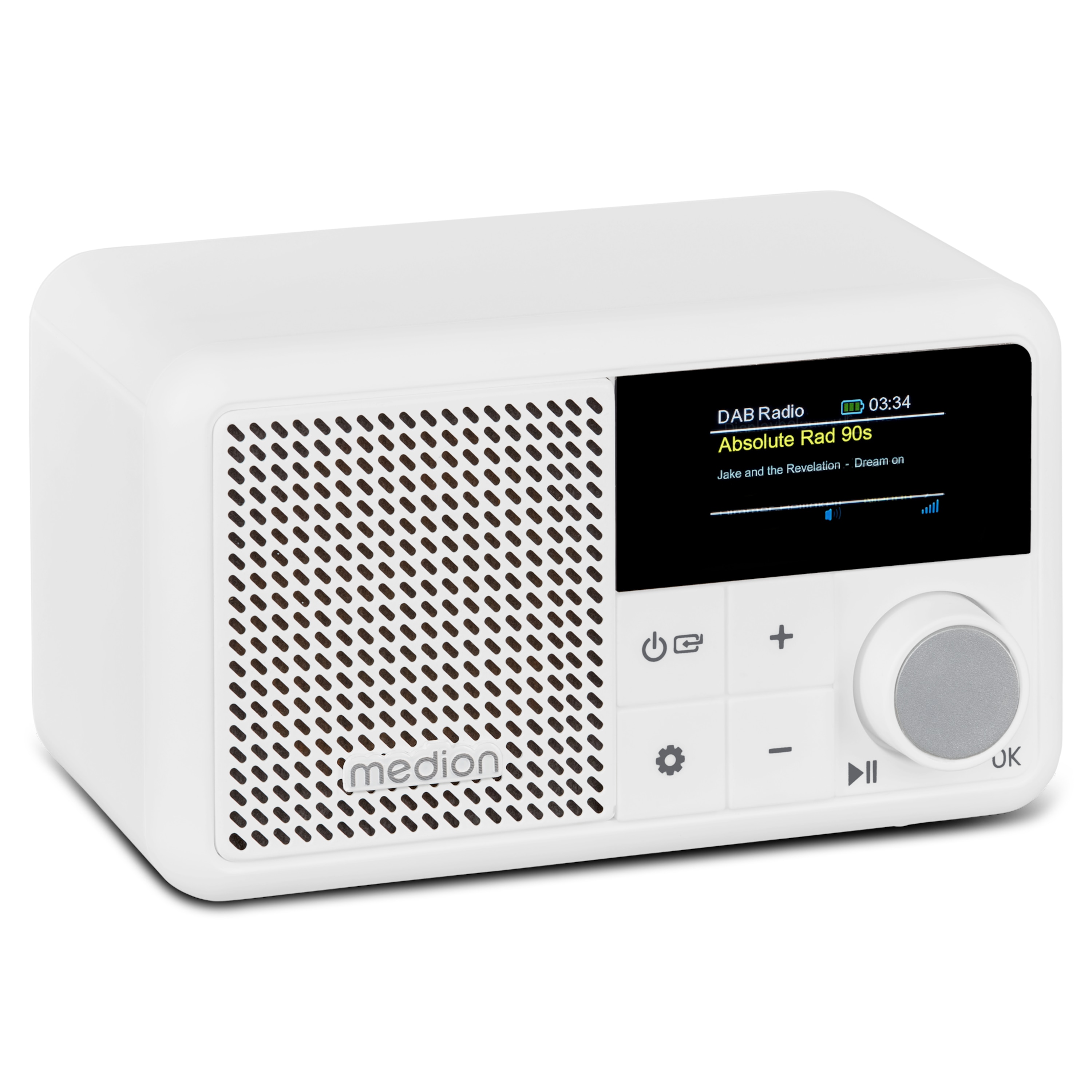 MEDION® LIFE® S66822 Tragbares DAB+ Radio, Farb-TFT Display 3,73 cm (1,47''), DAB+/UKW-Radio (je 40 Senderspeicher), Bluetooth® 5.3, integrierter Akku, extra kompakt, 2 W RMS