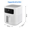 MEDION® LIFE® E40 XL Heißluftfritteuse MD 11740, 100 Rezepte in der Life+ App, ölfreies Frittieren, 9 Automatikprogramme, 5,2 L Korbvolumen