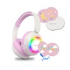 MEDION® LIFE HE-1 Kids Bluetooth Kinderkopfhörer, 3-stufiger Gehörschutz, bis zu 85 Std. Akkulaufzeit, MP3-Player, Bluetooth 5.4, AUX & microSD, LED-Lichtring, austauschbare Designs