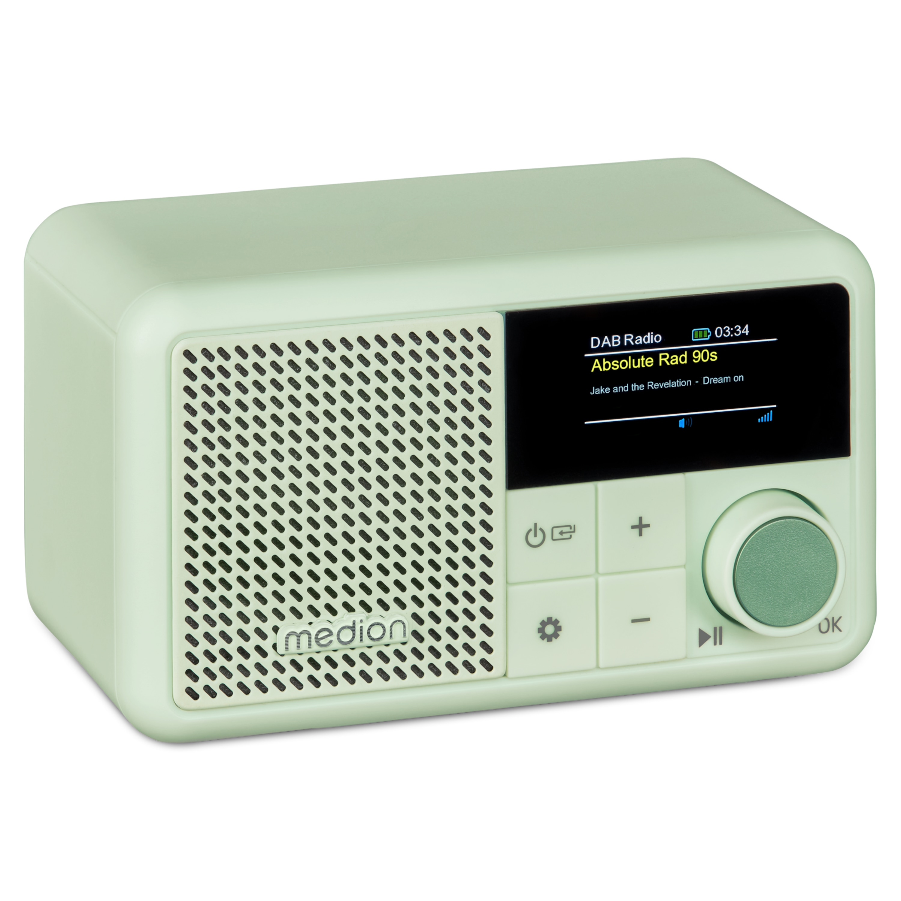 MEDION® LIFE® S66822 Tragbares DAB+ Radio, Farb-TFT Display 3,73 cm (1,47''), DAB+/UKW-Radio (je 40 Senderspeicher), Bluetooth® 5.3, integrierter Akku, extra kompakt, 2 W RMS