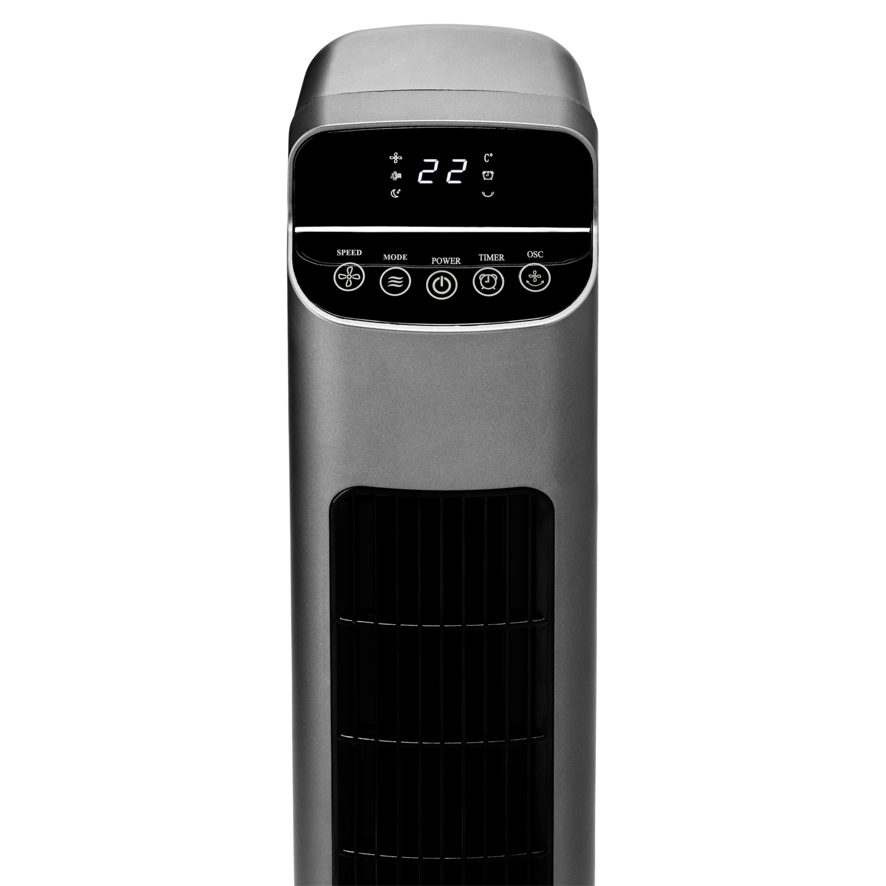 MEDION® Turmventilator MD10809, 5 Geschwindigkeitsstufen, 45 Watt Leistung, Touch-Bedienfeld, LED Display, inkl. Fernbedienung