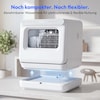 MEDION® LIFE Mini-Geschirrspüler DWT30 (MD370022), 3 Maßgedecke, 3-in-1 Betrieb mit Wassertank, 6 Programme, UV-Licht, Lüfter-Trocknung, LED-Touch-Display