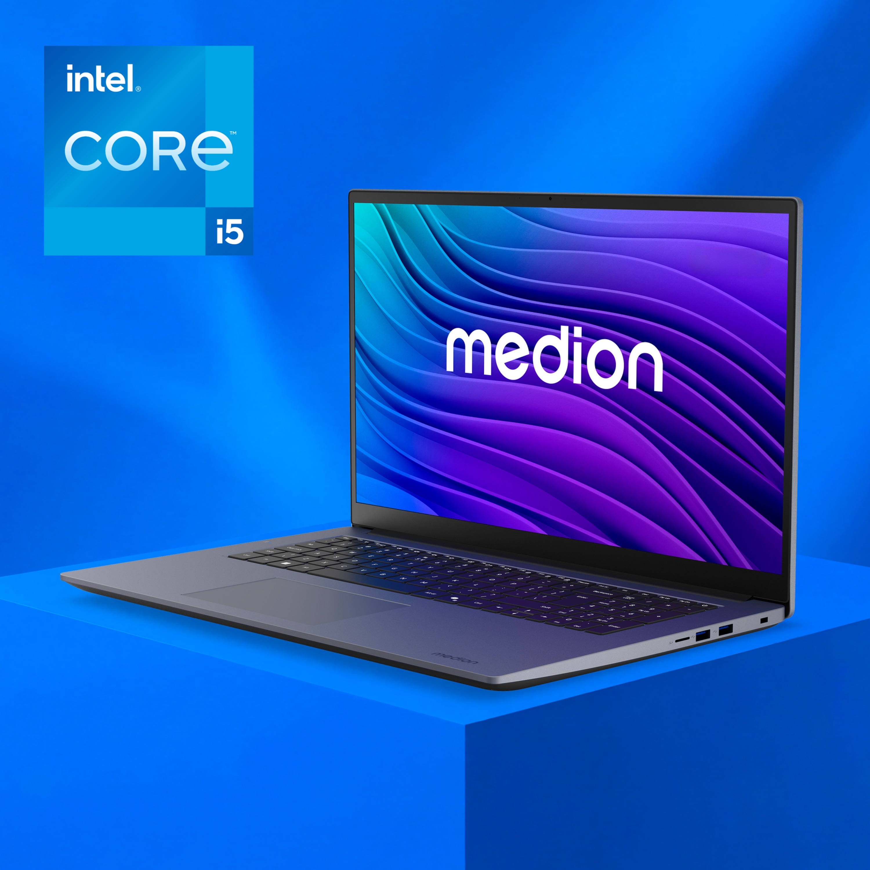 MEDION® Avantum 17 E1i Laptop, Intel® Core™ i5-13420H, Windows 11 Home, 43,9 cm (17,3") FHD Display, 1 TB SSD, 32 GB RAM, KEIN NETZTEIL