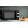 MEDION® LIFE® Mikrowelle MD 11475, 700 W Leistung, 20 L kompakt, 5 Mikrowellenstufen, Auftaufunktion, Timerfunktion