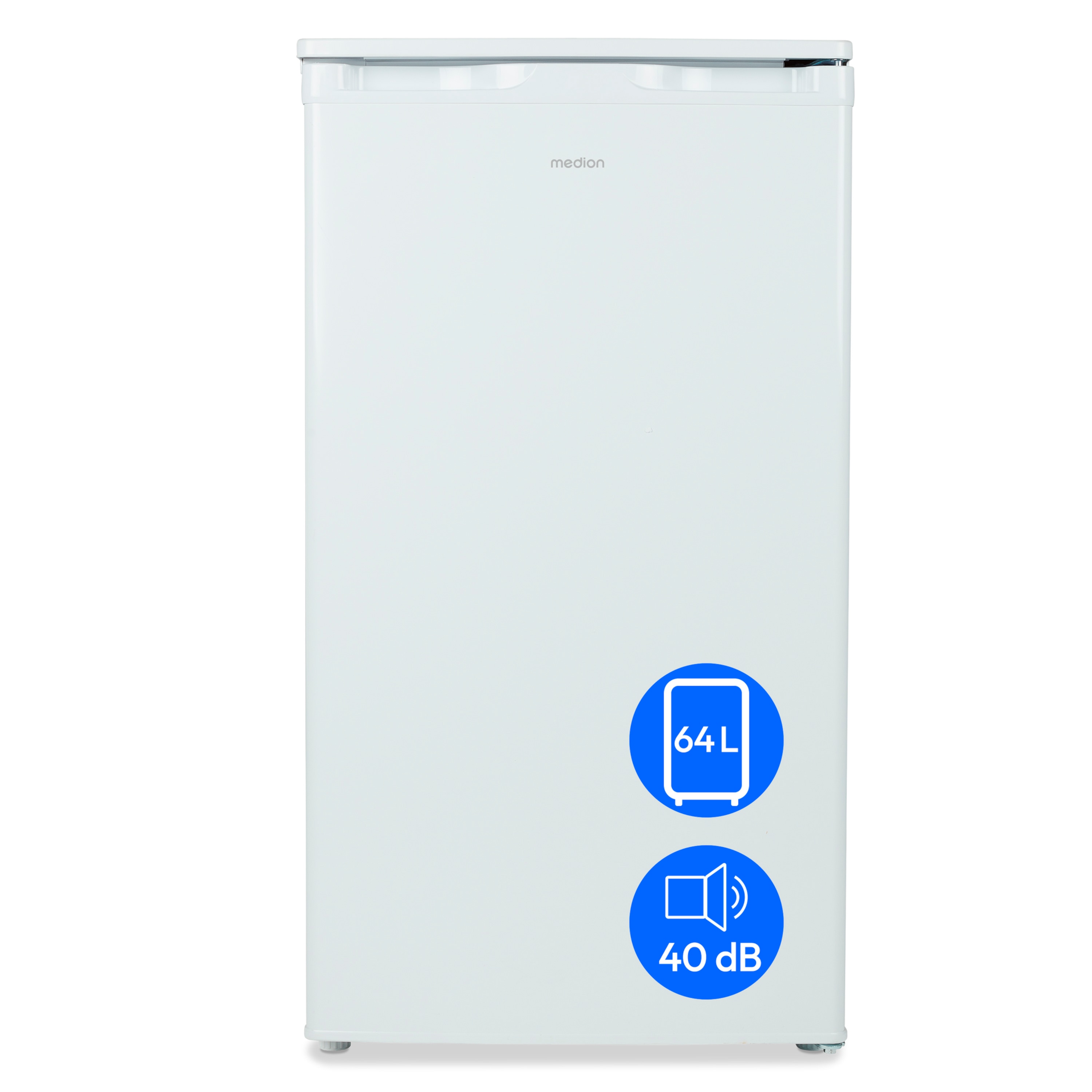 MEDION® LIFE® Gefrierschrank MD 37688, 64 l Volumen, mechanische Temperatureinstellung, wechselbarer Türanschlag, 3 Schubladen