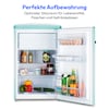 MEDION® LIFE® Retro Kühlschrank mit Gefrierfach MD37790, 108 L Gesamtnutzinhalt, 37 dB, höhenverstellbare Füße, Energieeffiziensklasse D