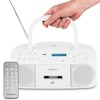 MEDION® LIFE® DRX-1 Plus Boombox, DAB+/PLL-UKW-Stereo Radio, Bluetooth® 5.4, CD-Kassetten-Radio mit MP3-Wiedergabe, USB Anschluss, CD-R/RW kompatibel, AUX-In, 2 x 3 W RMS