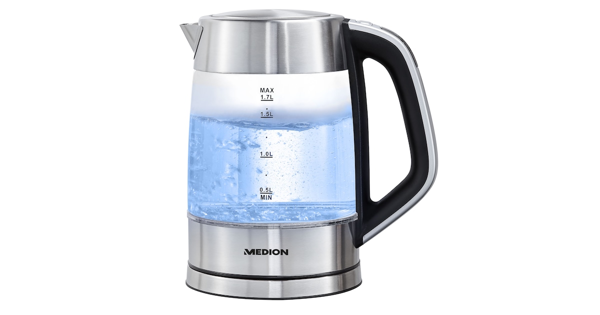medion digitaler glas wasserkocher md 10210 1 7 l kapazitat digitale temperatureinstellung led beleuchtung medion online shop