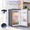 MEDION® LIFE Kühlschrank mit Eiswürfelfach MD 370033 Anthrazit, 90 L Gesamt-Nutzinhalt (Kühlteil 80 L & Eiswürfelfach 10 L), wechselbarer Türanschlag, geringer Geräuschpegel